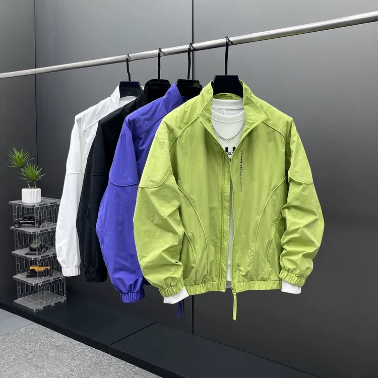 2025春季薄款立领夹克男款春夏宽松户外防晒服潮牌休闲高级感外套
