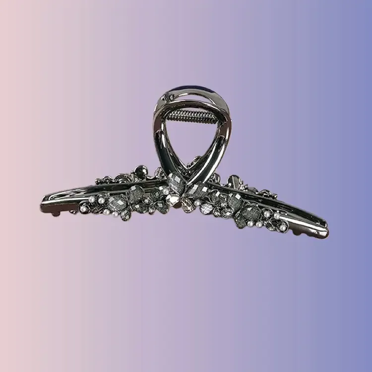 珍珠蝴蝶抓夹夹子发卡发夹高级感时尚百搭后脑勺鲨鱼夹女气质发饰