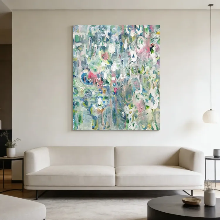 小清新抽象肌理感客厅玄关装饰画沙发背景墙壁挂画