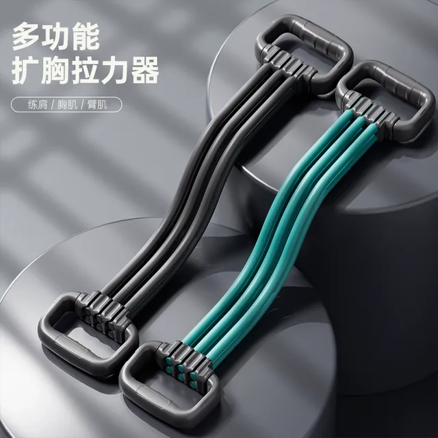 男士拉伸拉力器弹力带运动健身器材家用开肩扩胸练背器锻炼身体