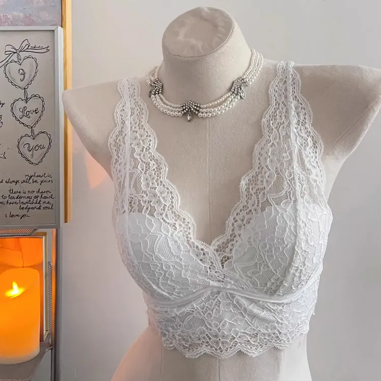 【质量版】韩系蕾丝吊带内搭小胸美背内衣叠穿背心式文胸夏天薄款