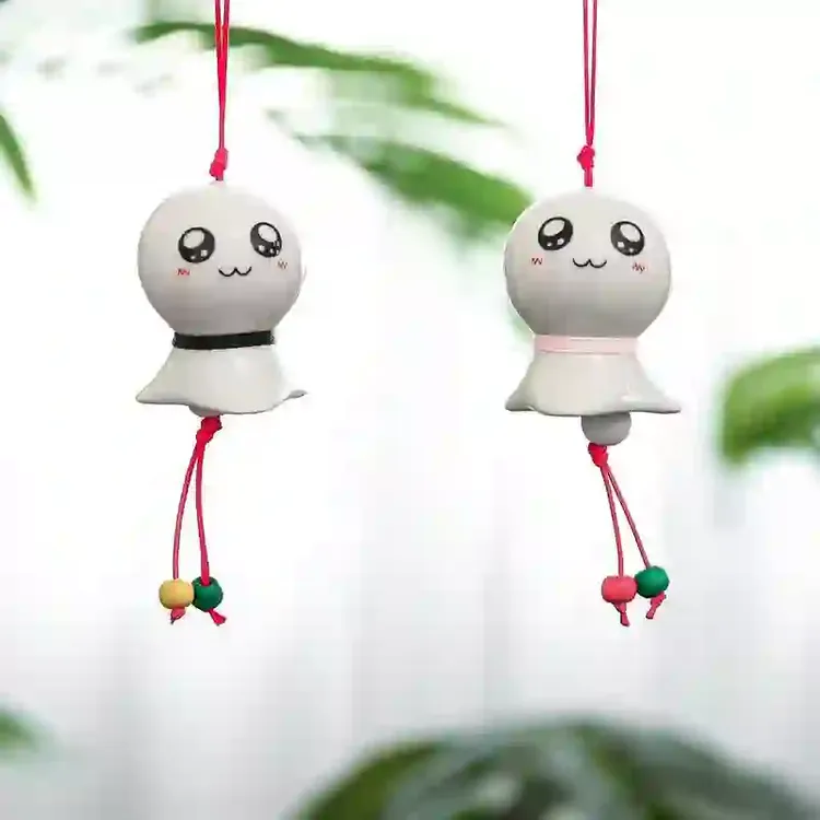 日式小清新陶瓷风铃创意情侣生日毕业季礼物铃铛晴天娃娃卧室挂件