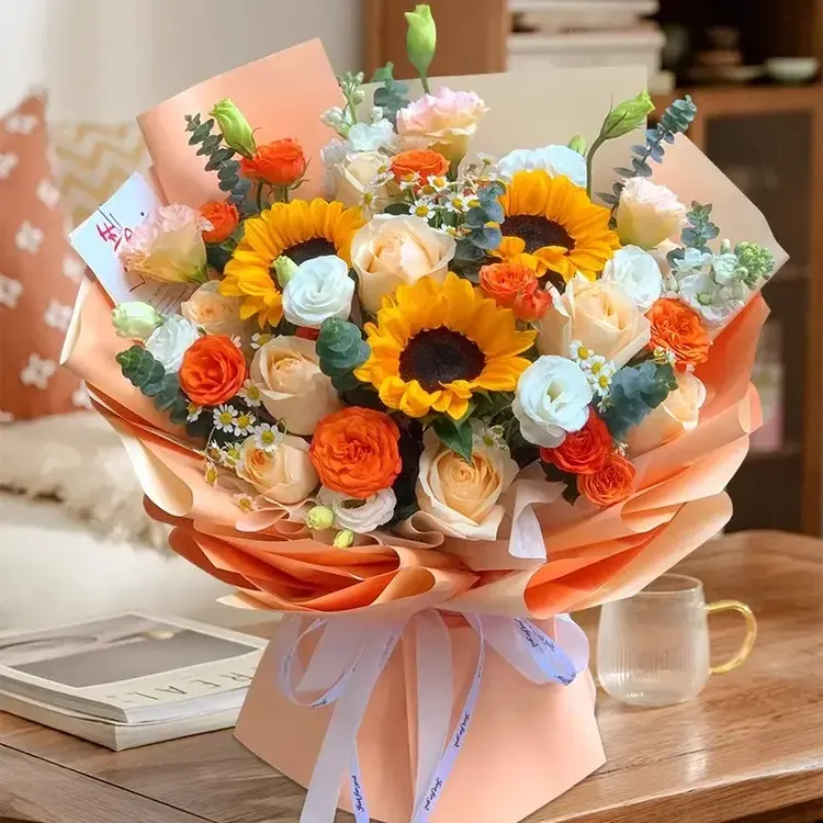 中考向日葵花束送花附近花店同城速递成人礼毕业季母亲节生日祝福