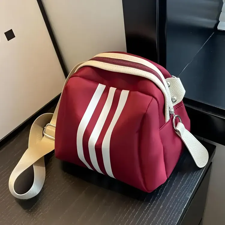 2025新款小众设计休闲尼龙布包包女夏贝壳包轻便百搭大容量斜挎包