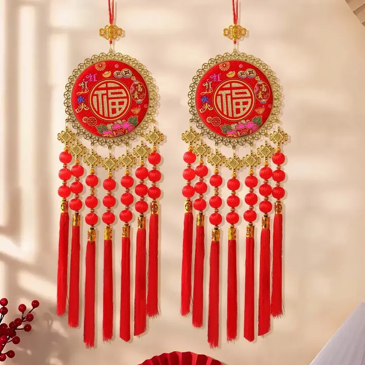 【新人王炸-团圆福丝光球】乔迁节日电视机背景墙玄关入户门挂件