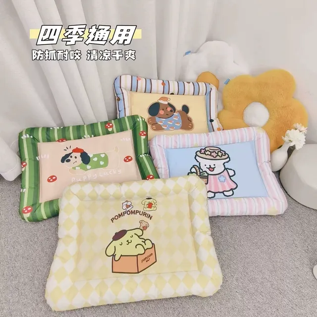 狗窝夏天卡通可爱狗狗垫子凉席可拆洗猫窝狗狗睡窝猫咪凉窝降温