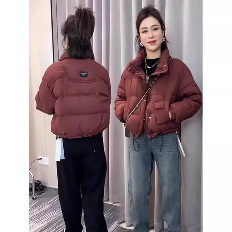 爆款红色加厚保暖棉服外套女2025冬季新款今年流行面包服短款棉衣