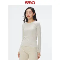 【商场同款新品】SPAO韩国同款2025年春季女士时尚休闲百搭长袖T恤