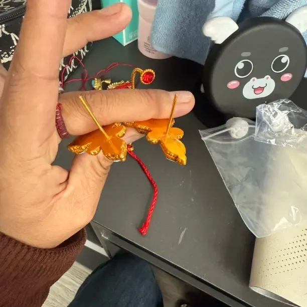 铜合金琉璃耳饰 民族风百搭可爱耳环首饰饰品ins阿龙手工时尚小众