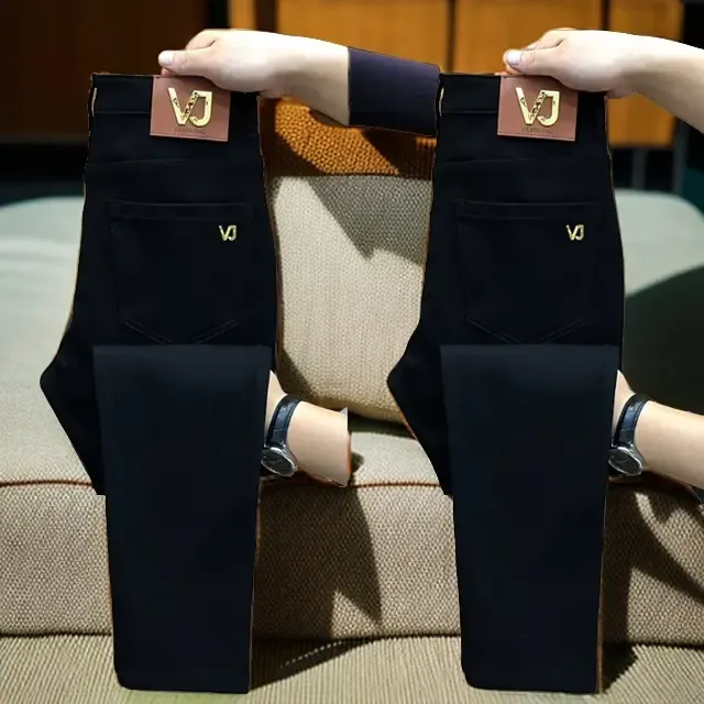 2025秋冬新款男修身小裤休闲弹力男裤韩版潮青年ins黑色牛仔裤