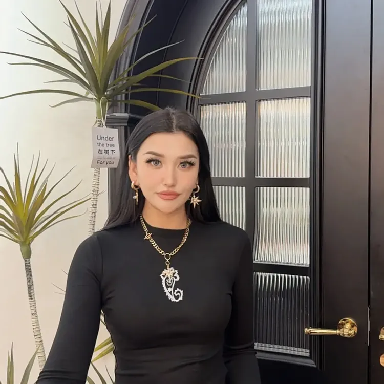 民族风腰果花常规款长袖老钱风轻熟风T恤ins紧身网红打底