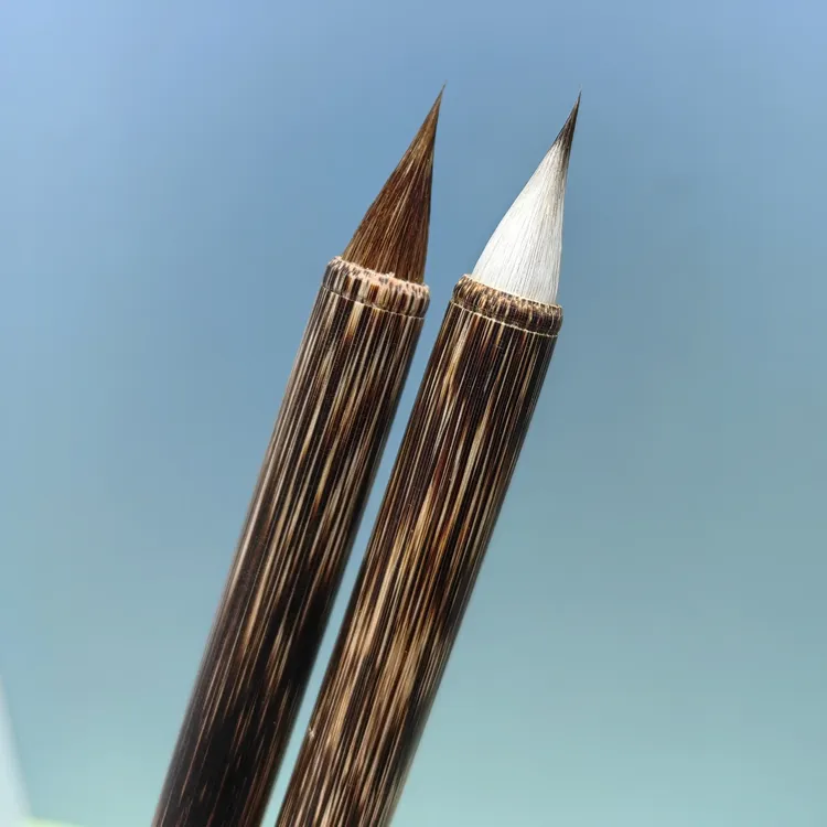 拍二送一古法鸡距兼毫狼毫小楷毛笔出锋2cm簪花蝇头小楷瘦金体书