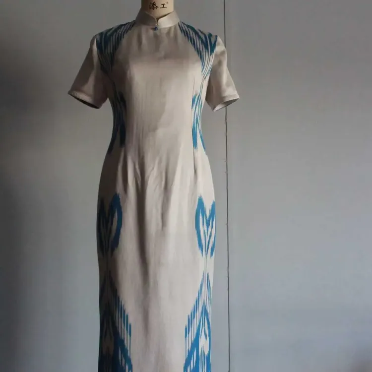 艾提莱斯短袖民族风旗袍定制款