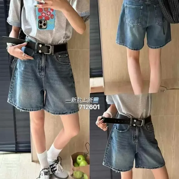 夏季新款高腰牛仔短裤