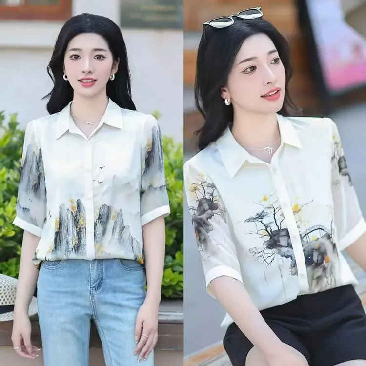 国风女装百搭开衫宽松型时尚小衫纯色薄款显瘦女装