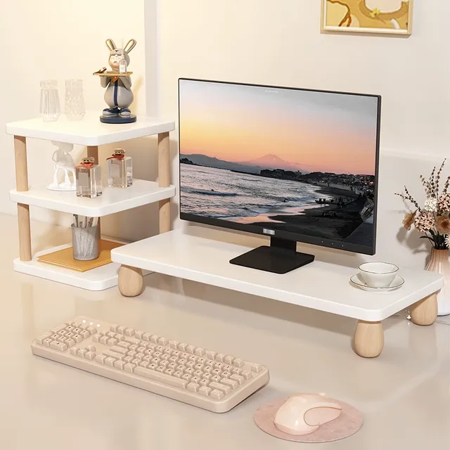 电脑增高架台式显示器底座办公桌面置物架整理神器显示屏支撑架子