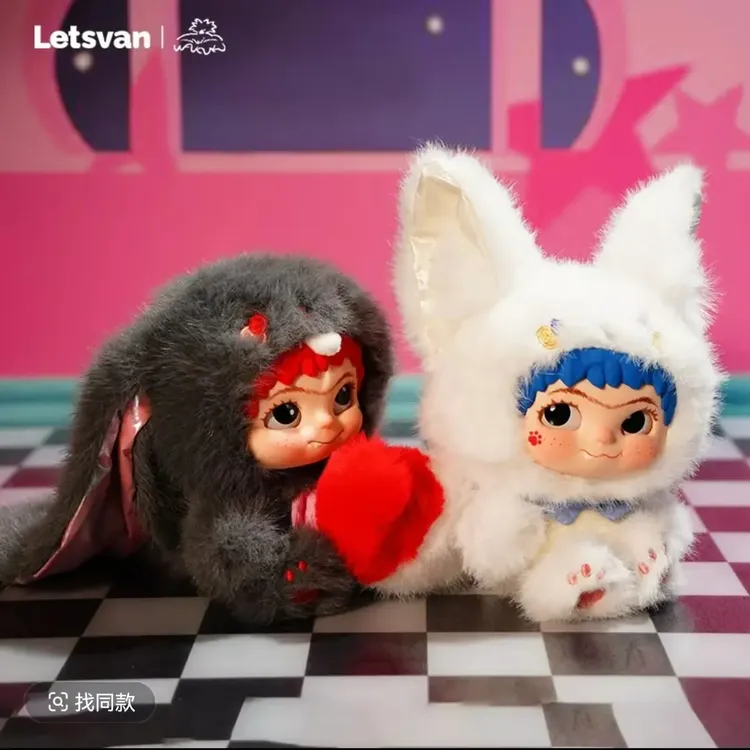 【正版现货】虞书欣同款wakuku二代狐狐兔兔捣蛋日记潮玩摆件盲盒