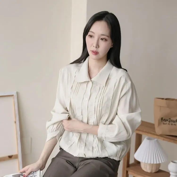 韩国东大门秋季新款雪纺小衫#핀탁블라우스