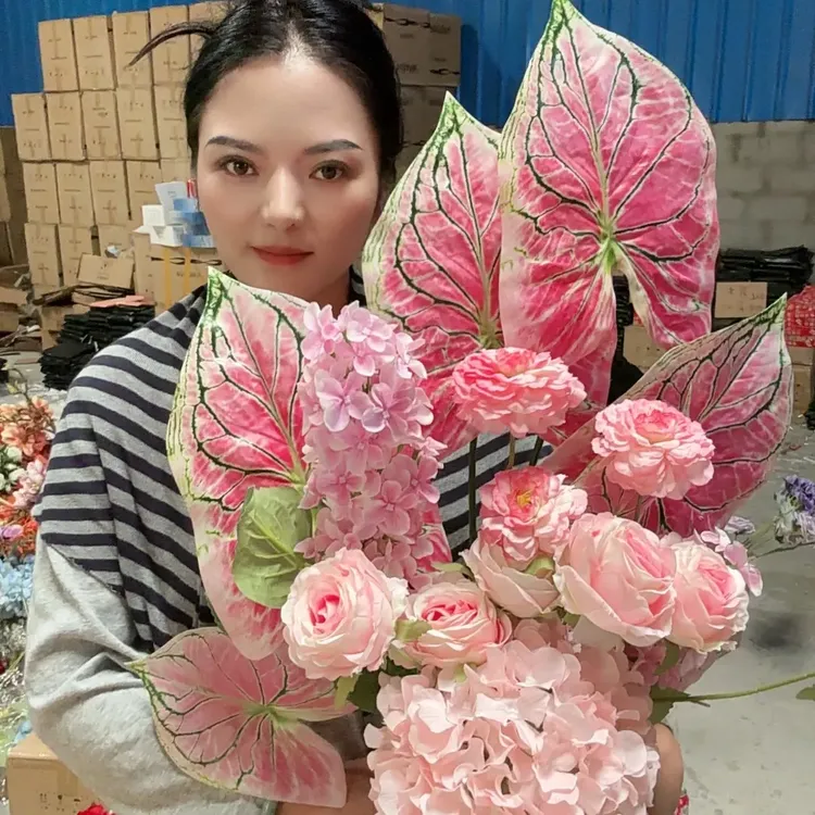 粉色系仿真花高端大气