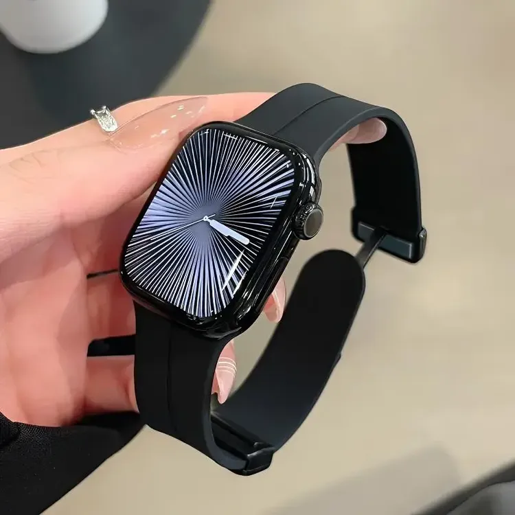液态硅胶表带适用iWatch苹果S11/10/9/8/7/6/3表链SE45/Ultra49mm