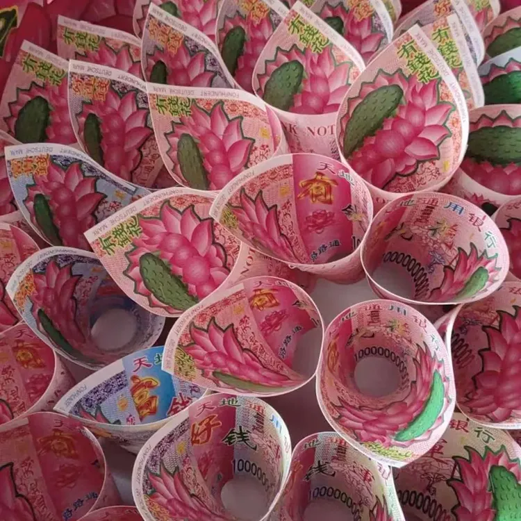 胶版纸有钱花冥币折花专用纸五色纸扎全套清明殡葬用品