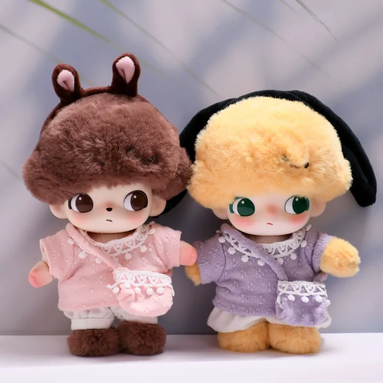 泡泡玛特DIMOO迪士尼布鲁托盲盒毛绒挂件搪胶脸娃衣服小挎包套装