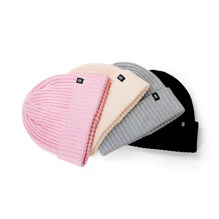 冠戒秋冬新款针织帽浅色系保暖百搭马拉松跑步帽子冬季时尚包头帽