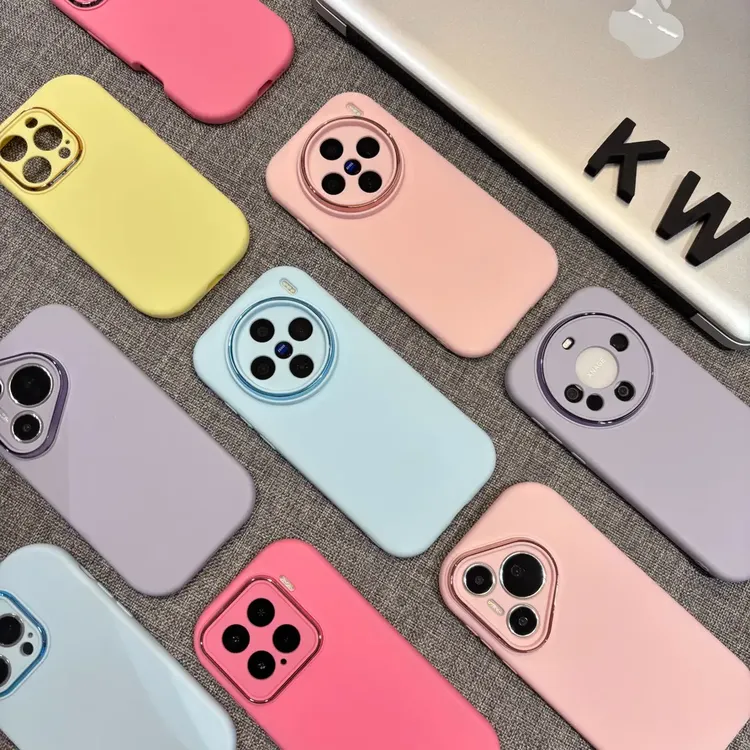 伊乐天纯色护镜框适用苹果16/17手机壳iPhone15/14保护套