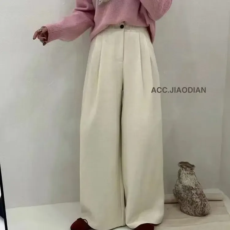 P&C studio“穿搭王者”显瘦遮胯加绒阔腿裤9918-2