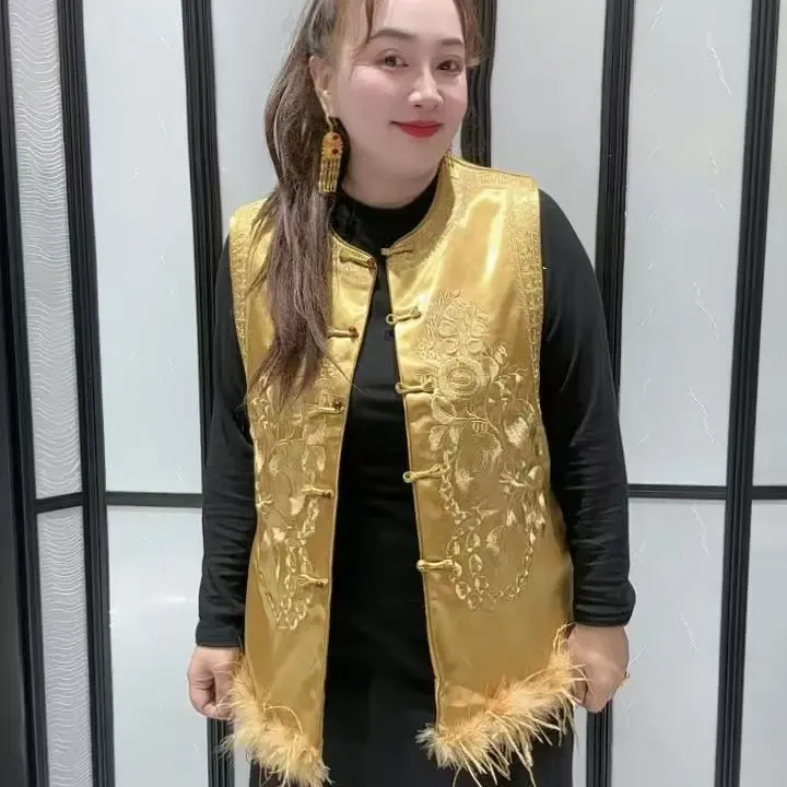 89919款民族风工字型款薄款刺绣秋季马夹免烫