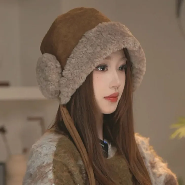 韩版百搭加厚保暖包头帽子女冬季防寒护耳帽骑行防风套头帽潮S206