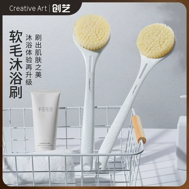 CA洗澡刷子搓背神器软毛长柄沐浴刷搓泥强力不求人擦后背刷身体刷