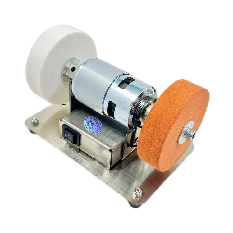 无极小砂轮机台式粗细双砂轮家用磨刀机小型电动打磨抛光钻孔机