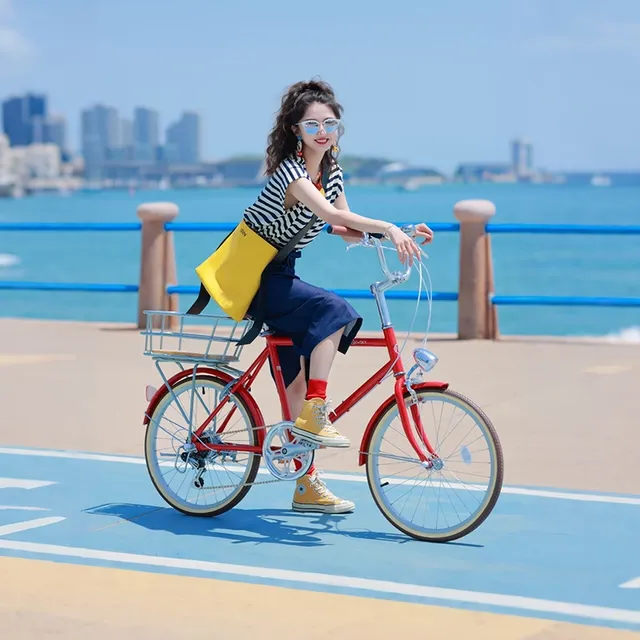 纽斯加通勤自行车女款女士成人单车日本女式复古代步新型省力变速