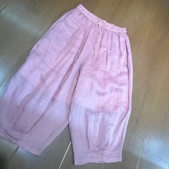 苎麻百搭小脚烟管裤时尚文艺复古休闲裤