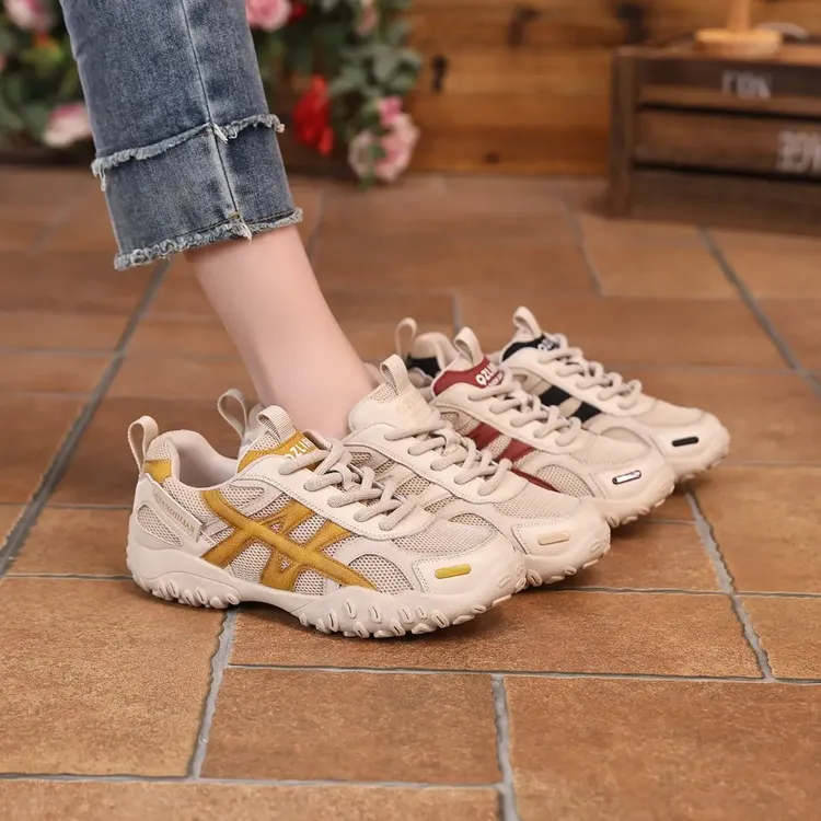 千之恋增高4CM2025夏季爆款透气复古风百搭软底气质女鞋网面