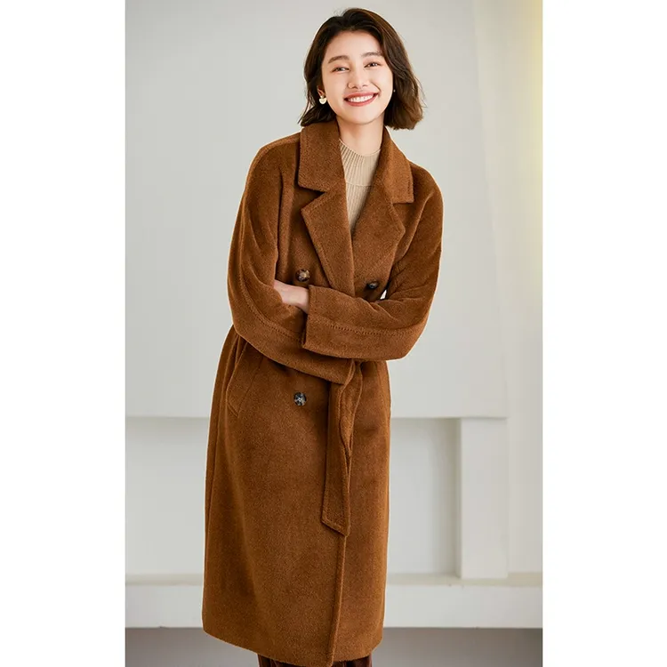 乔万尼羊驼毛羊毛长款大衣秋冬高级感商场同款ET4A842805