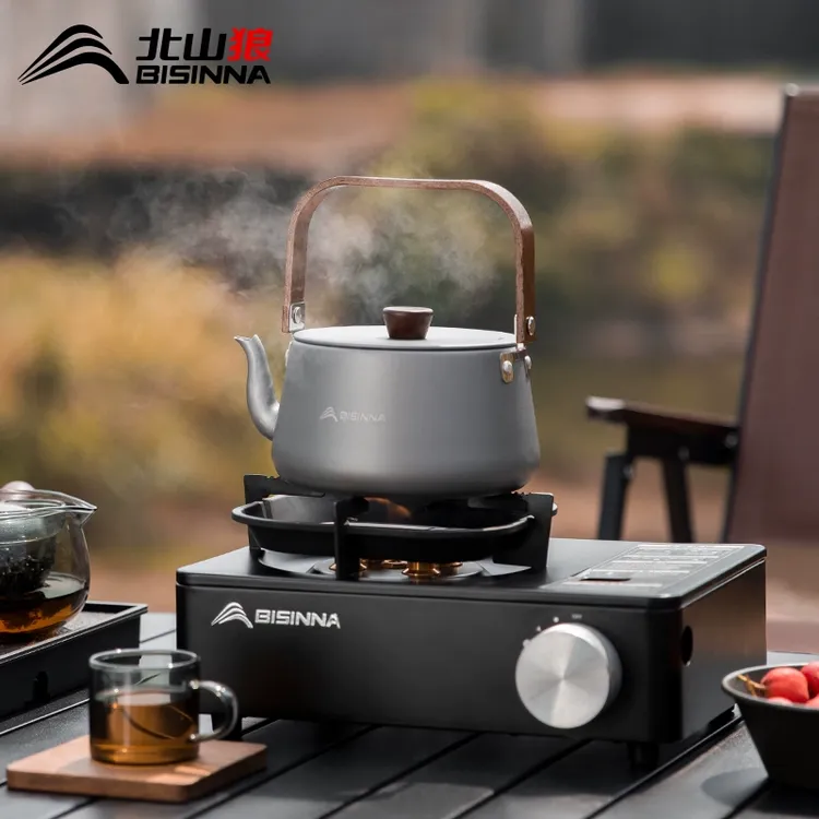 北山狼户外烧水壶泡茶专用卡式炉露营茶壶野外野炊便携明火水壶