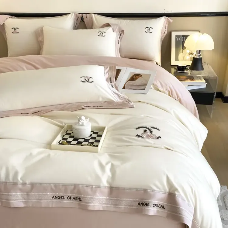 100支床上四件套纯棉100%全棉轻奢高档长绒棉床上用品4件套高级感