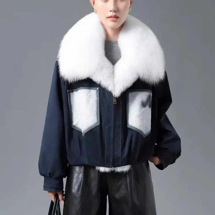 时尚百搭气质高级轻奢秋冬短款皮草外套女士韩版网红潮流女装