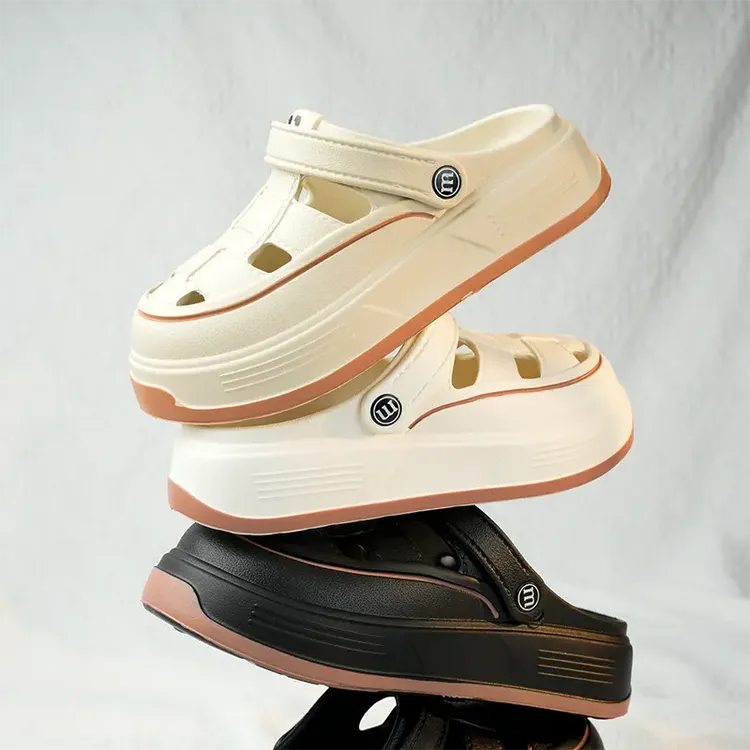 爆款防滑洞洞鞋2025女款沙滩鞋夏季罗马外穿百搭洞洞鞋