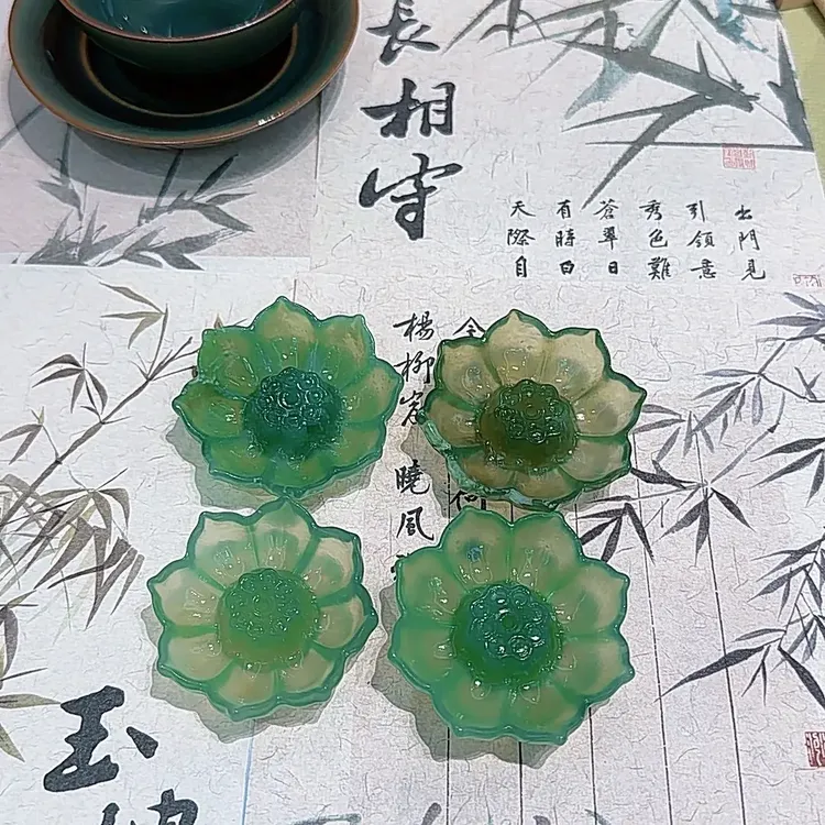 天然岫玉香插，可放鱼缸