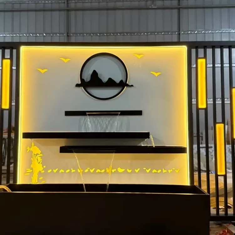 庭院别墅铝合金背景墙定制流水镂空景格栅艺墙酒店适用