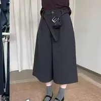 P&C studio 洋气斜纹毛呢八分裤