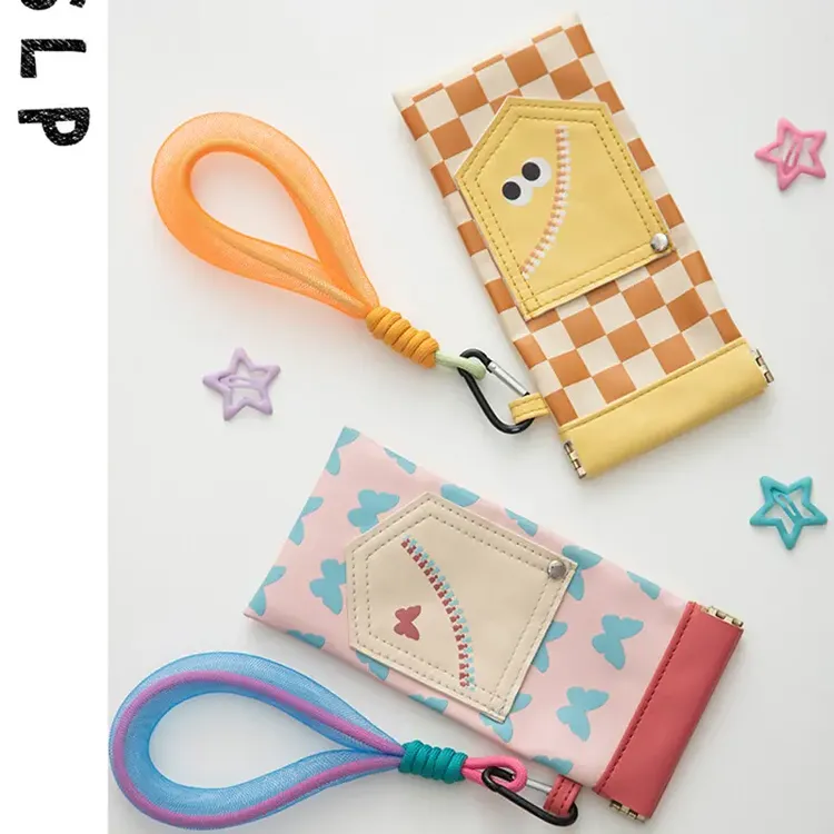 荞芬卡通多巴胺眼镜袋女式便携太阳镜近视眼镜带绳创意眼镜收纳袋