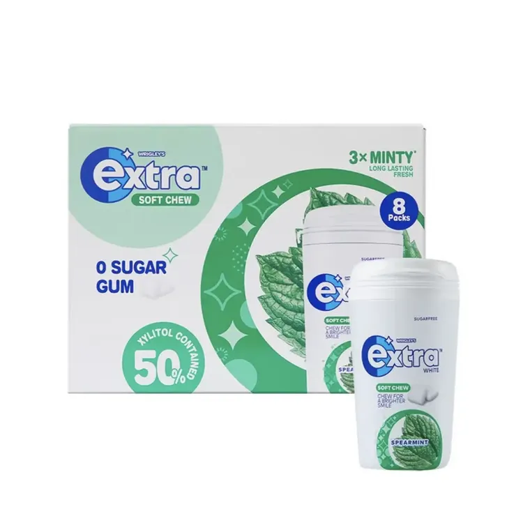 SAM会员超市Extre益达脆皮软心口香糖500g无糖三重薄荷清新口气