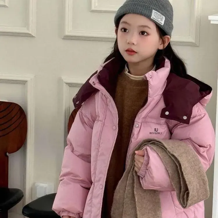 冬款儿童羽绒服加厚双面穿保暖户外适用冬季