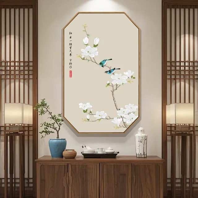 新中式挂画古风装饰画客厅茶室饭店背景墙字画玄关餐厅中国风壁画