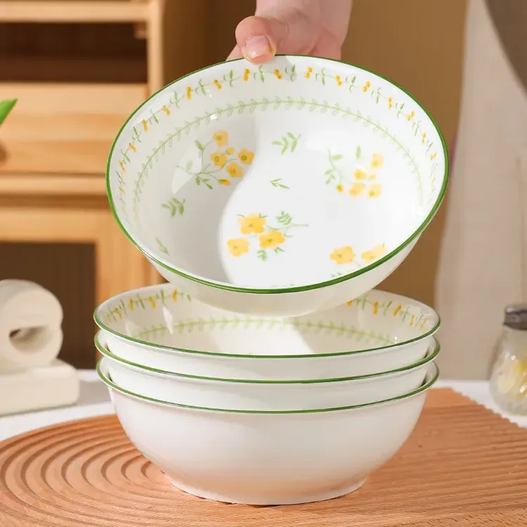 春意盎然7英寸用陶瓷餐具可爱网红创意饭碗沙拉碗汤饭碗具