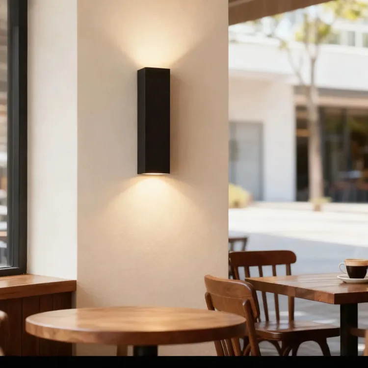 现代简约双头方形壁灯室内电视背景墙酒店过道装饰灯